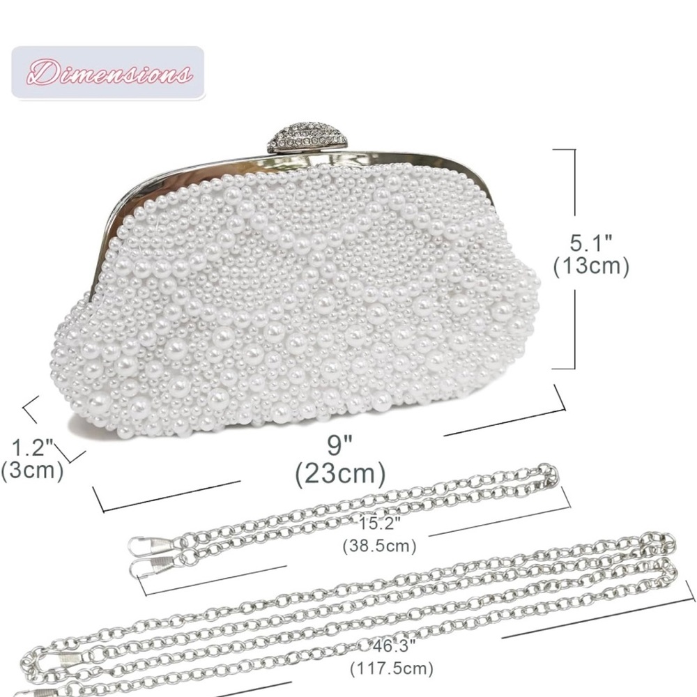 NWT Pearl Bridal Clutch! - Picture 6 of 10